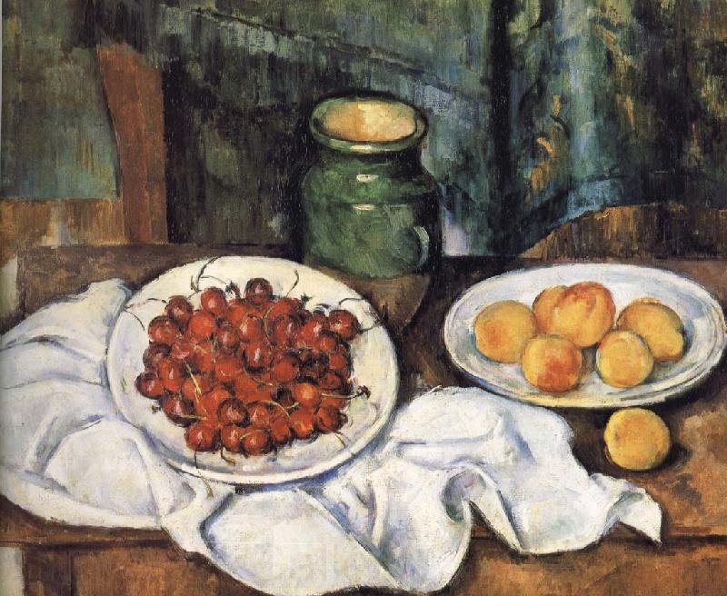 Paul Cezanne of still life cherries France oil painting art
